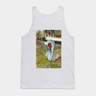 Spring in the Gardens of the Villa Borghese - Sir Lawrence Alma Tadema Tank Top